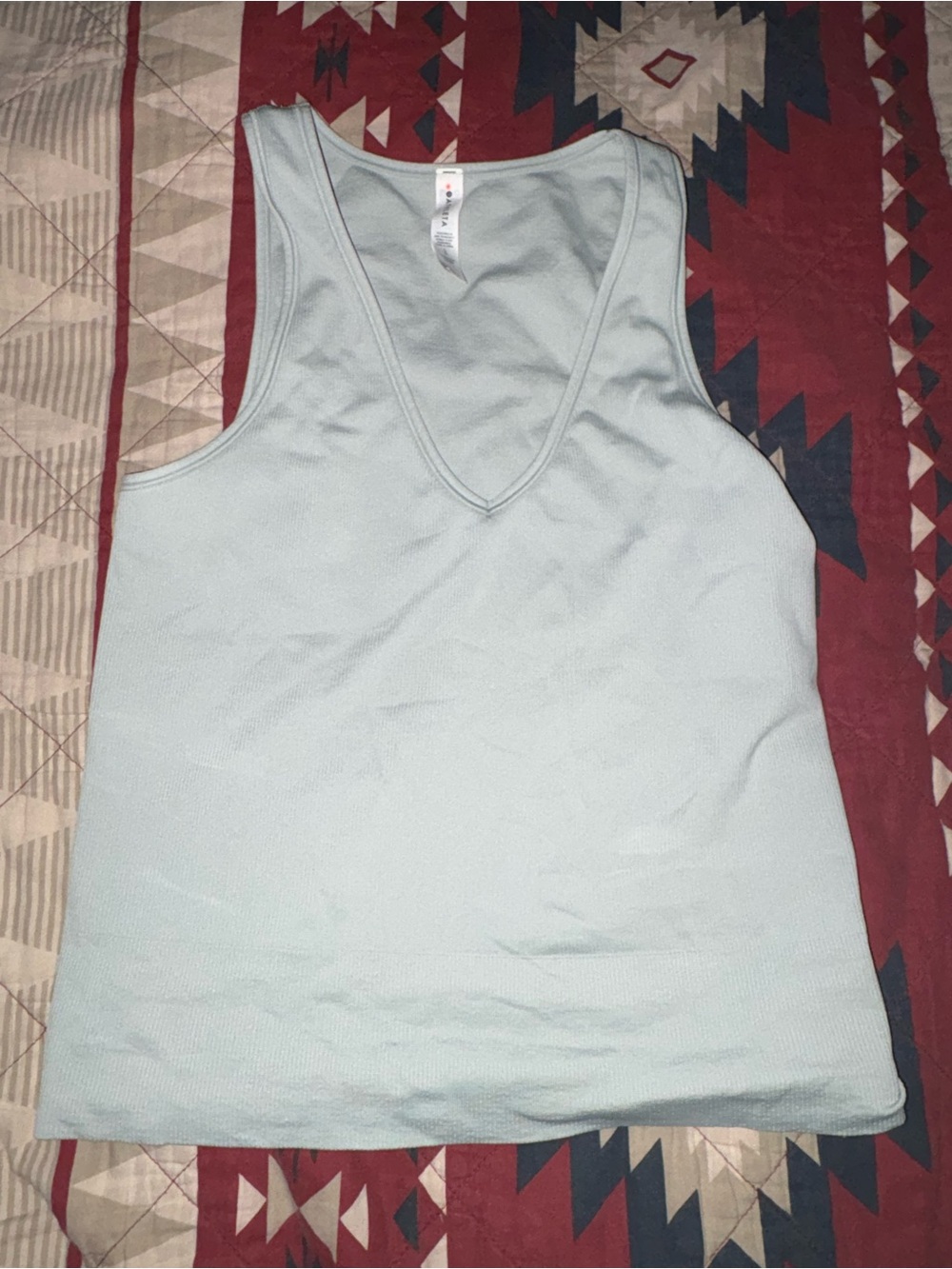 Athleta Pale Blue V-Neck Tank Top